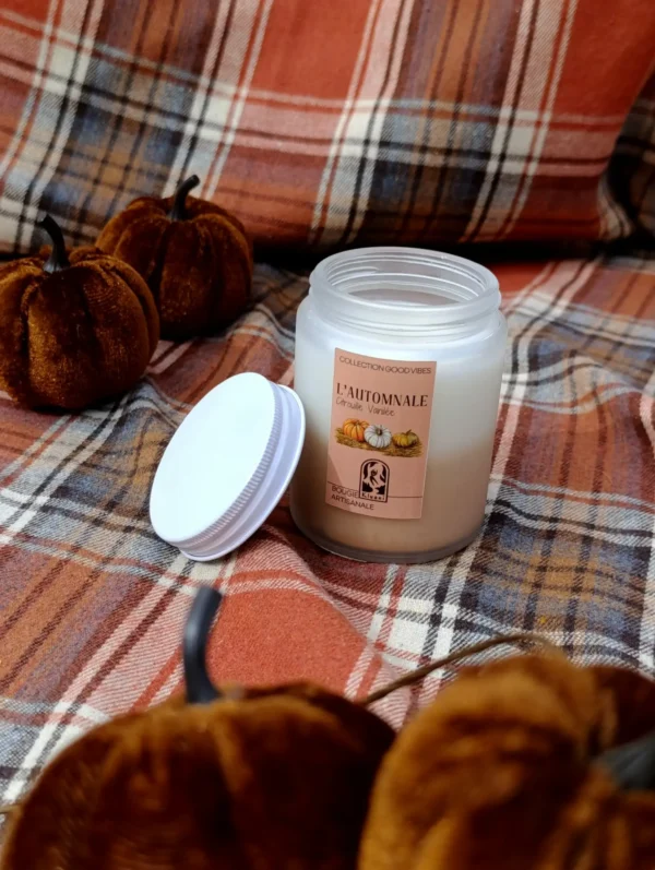 Bougie artisanale crée en Alsace par Kluani.
